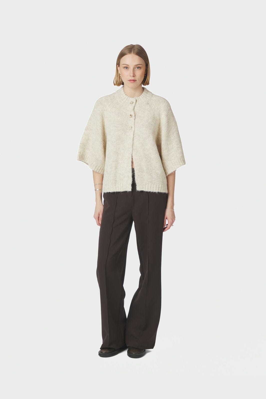 Neo Noir - Benuta Fluffy Knit Cardigan 165816 - 124 - Ivory