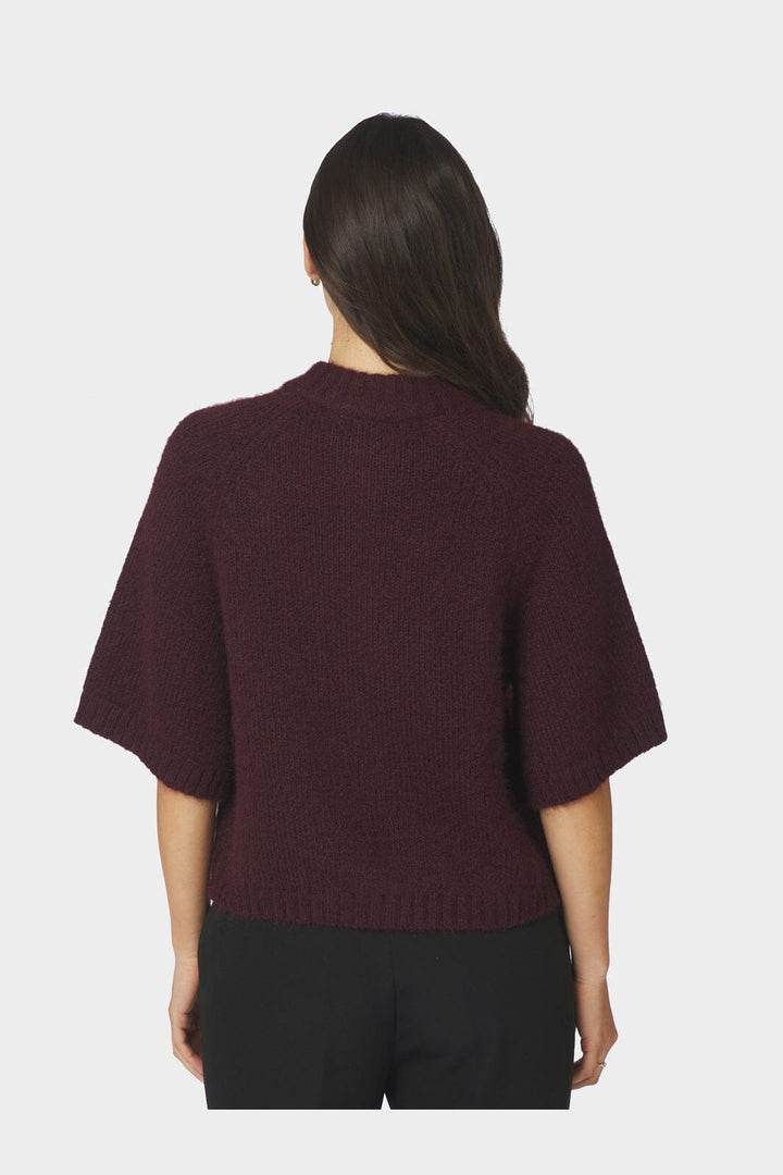 Neo Noir - Benuta Fluffy Knit Cardigan 165816 - 174 - Burgundy