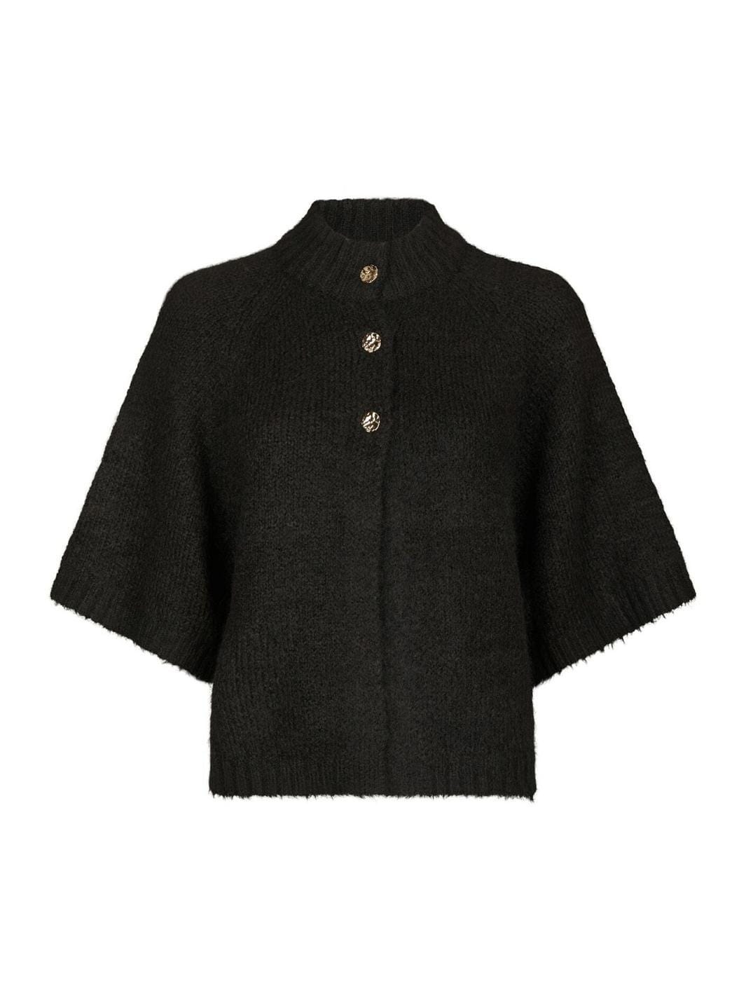 Neo Noir - Benuta Fluffy Knit Cardigan 165816 - 676 - Dark Brown Cardigans 
