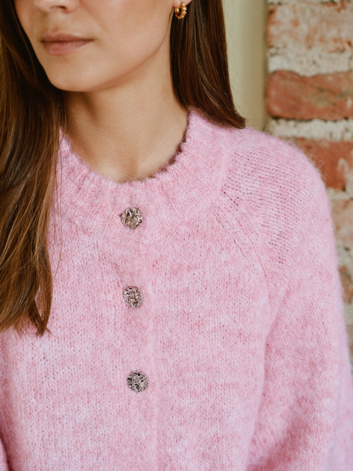Neo Noir - Benuta Fluffy Knit Cardigan 165816 - 754 - Light Pink Cardigans 