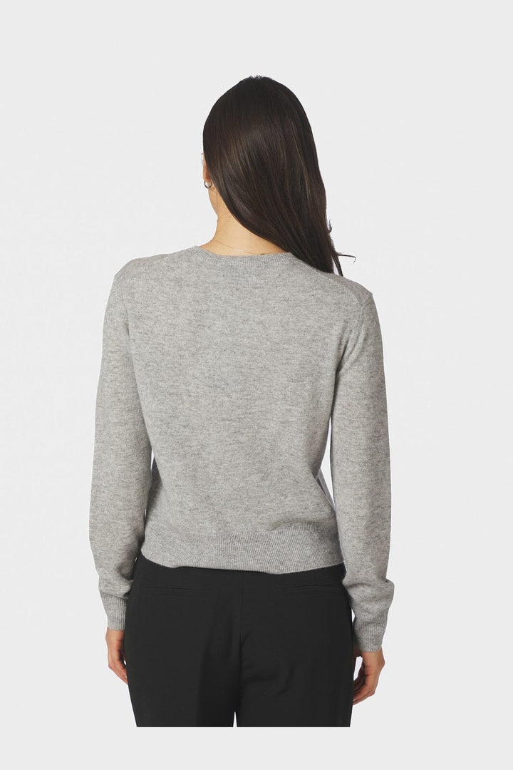 Neo Noir - Bina Wool Knit Cardigan 167771 - 133 - Grey Melange