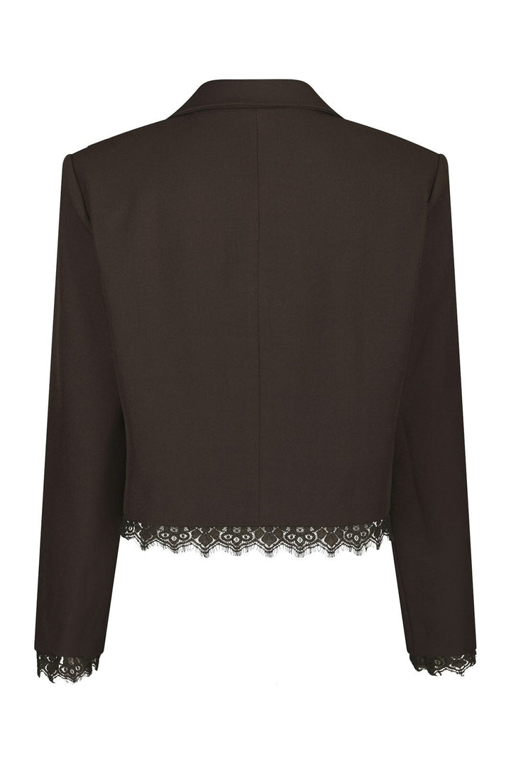 Neo Noir - Blythe Structure Lace Blazer 170658 - 676 - Dark Brown