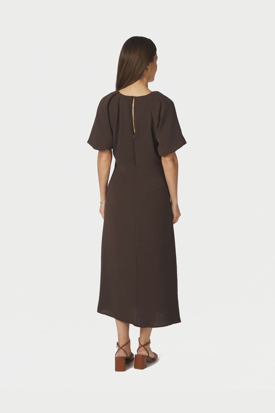 Neo Noir - Bomba Structure Solid Dress 169248 - 676 - Dark Brown