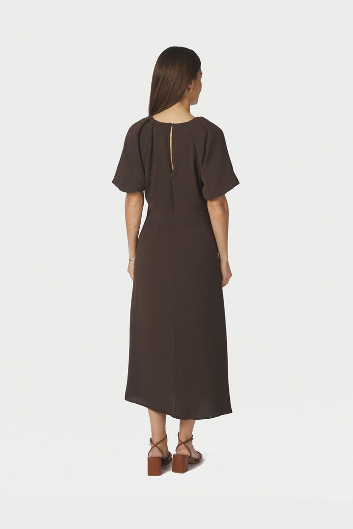 Neo Noir - Bomba Structure Solid Dress 169248 - 676 - Dark Brown