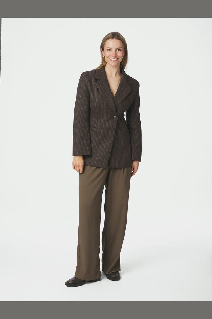 Neo Noir - Bowie Stripe Blazer 168519 - 210 - Brown