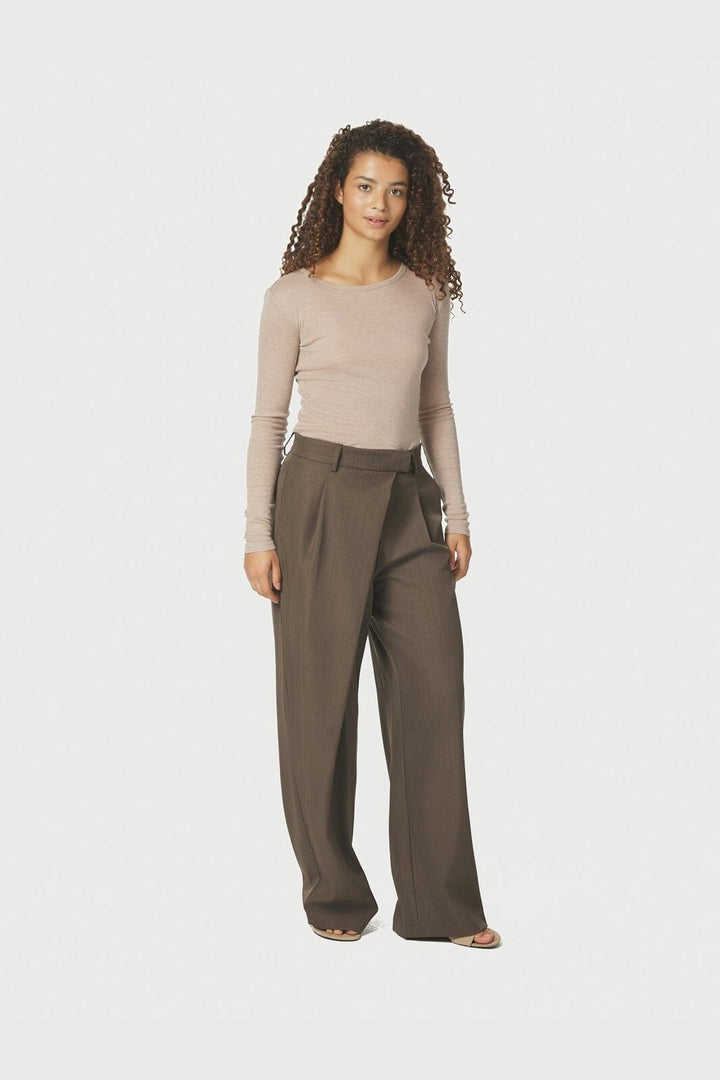 Neo Noir - Calina Structure Wrap Pants 168054 - 306 - Dusty Brown
