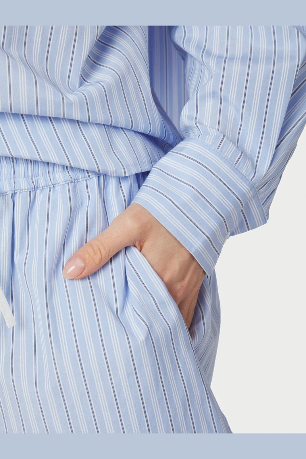 Neo Noir - Camell Stripe Shorts 169225 - 665 - Light Blue Stripe