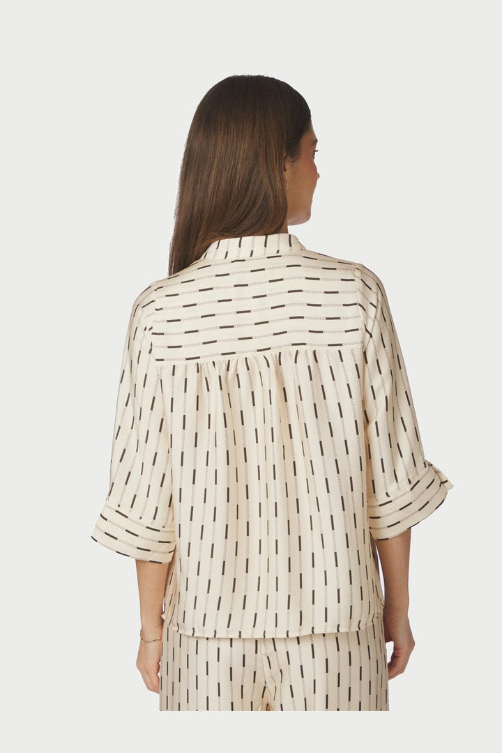 Neo Noir - Camile Print Blouse 169302 - 122 - Creme
