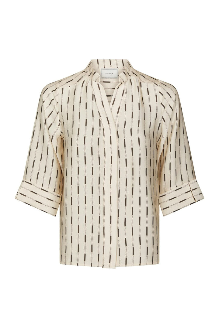 Neo Noir - Camile Print Blouse 169302 - 122 - Creme