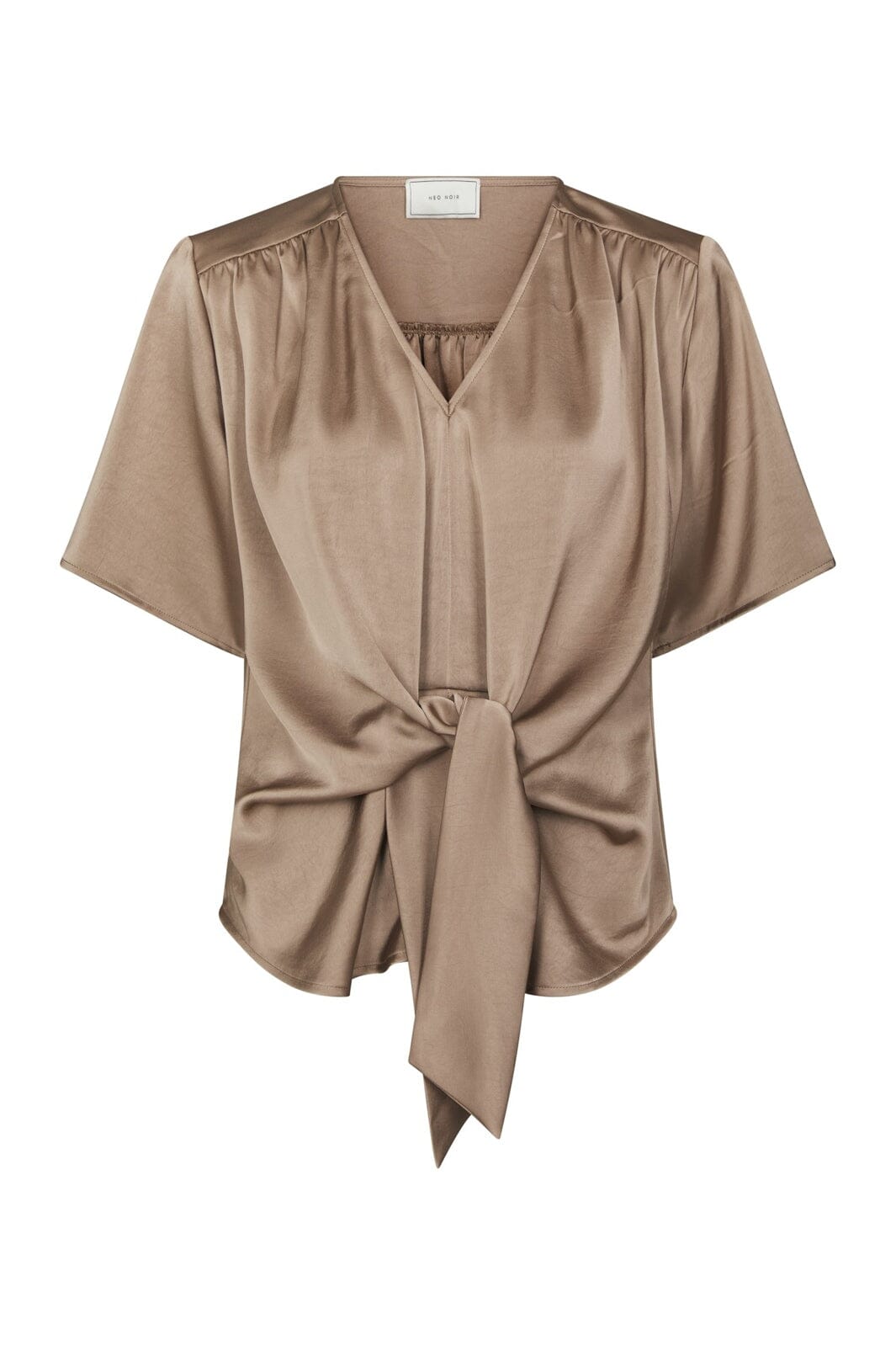 Neo Noir - Casadia Heavy Sateen Blouse 165695 - 811 - Dark Taupe