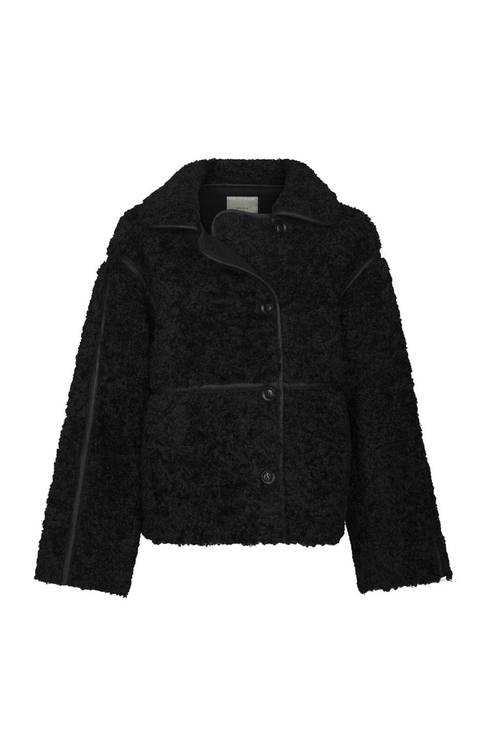 Neo Noir - Castor Faux Fur Jacket 164862 - 100 - Black