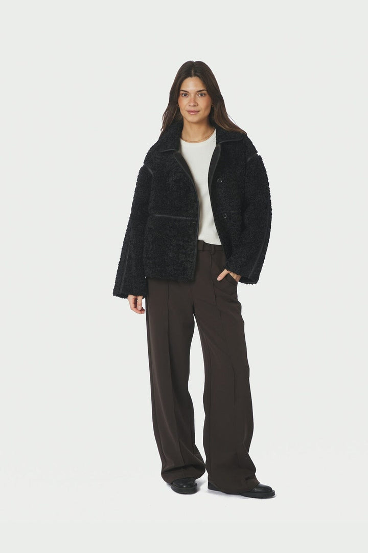 Neo Noir - Castor Faux Fur Jacket 164862 - 100 - Black
