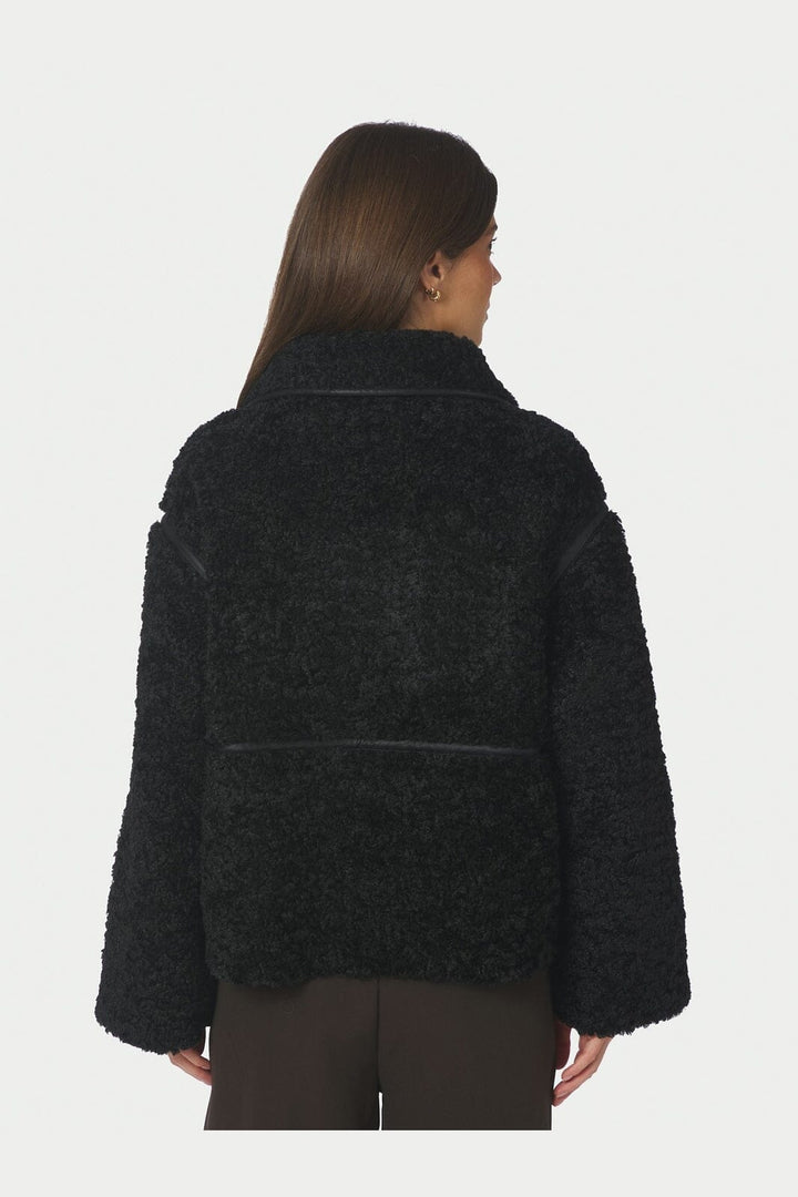 Neo Noir - Castor Faux Fur Jacket 164862 - 100 - Black