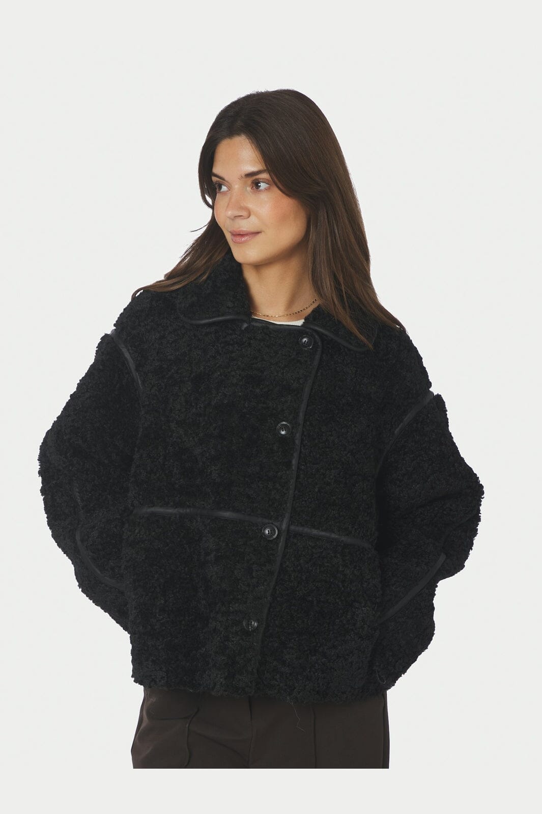 Neo Noir - Castor Faux Fur Jacket 164862 - 100 - Black