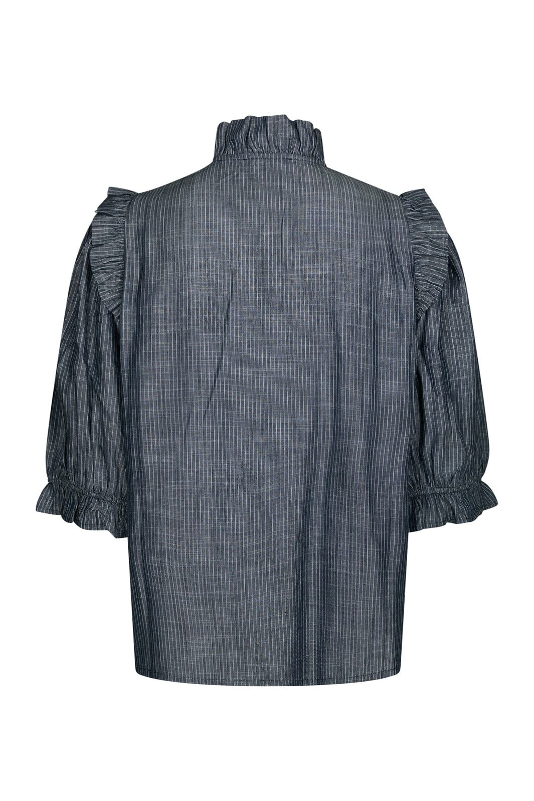 Neo Noir - Chacha Chambray Stripe Blouse 169737 - 534 - Dark Blue