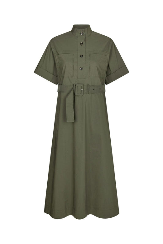 Neo Noir - Cina Poplin Dress 170039 - 151 - Army