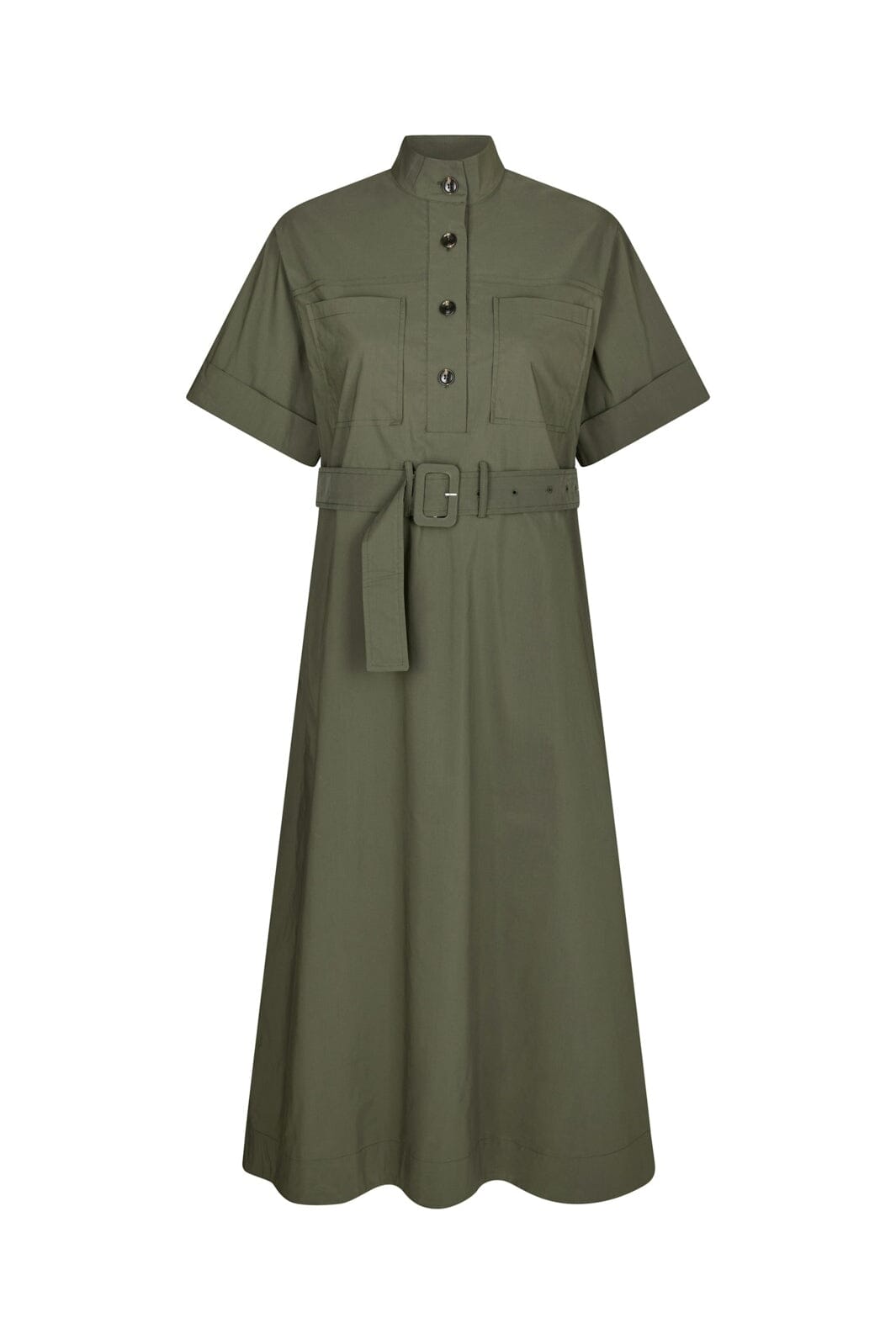 Neo Noir - Cina Poplin Dress 170039 - 151 - Army