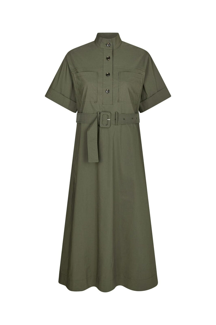Neo Noir - Cina Poplin Dress 170039 - 151 - Army