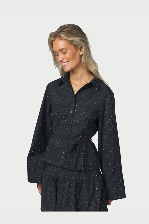 Neo Noir - Clarida Bedazz Pinstripe Shirt 171436 - 132 - Antracit