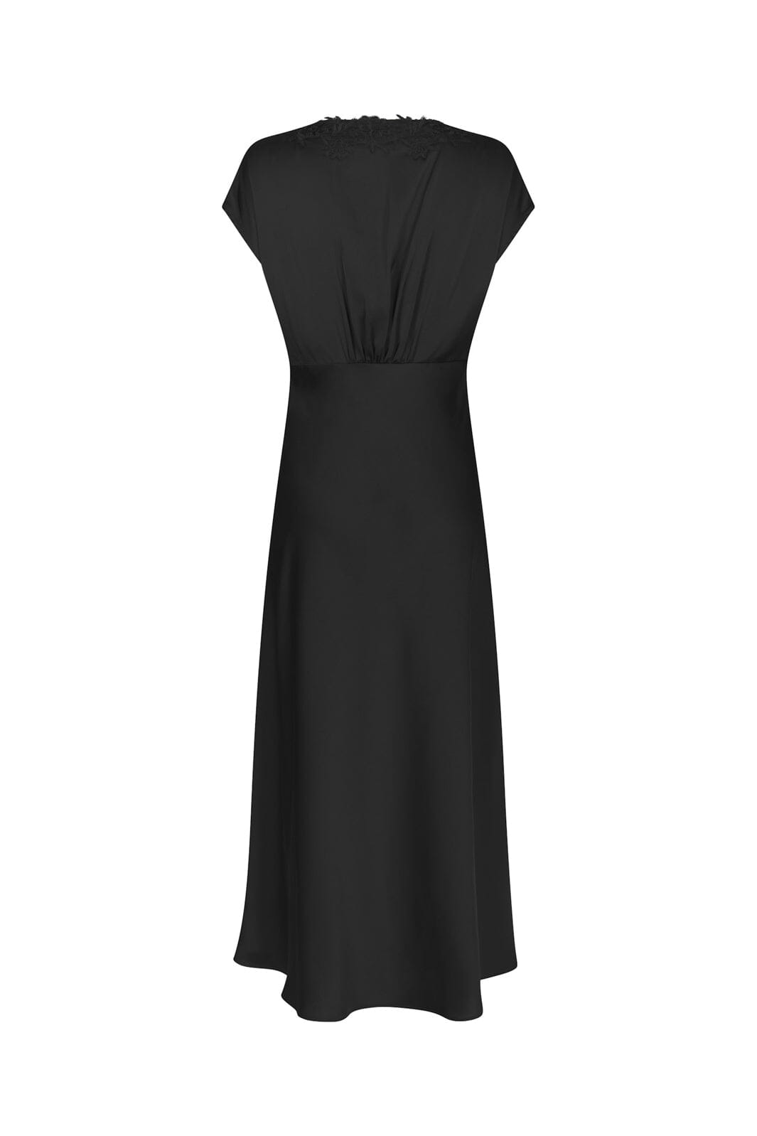 Neo Noir - Clarita Drapy Sateen Dress 170554 - 100 - Black