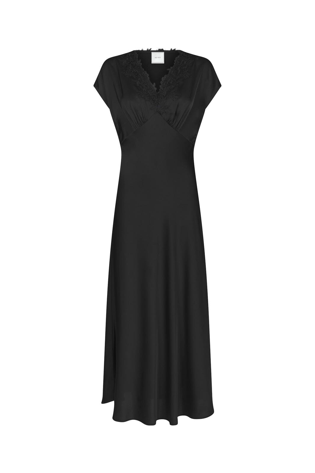 Neo Noir - Clarita Drapy Sateen Dress 170554 - 100 - Black
