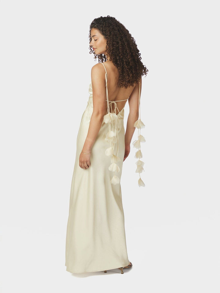 Neo Noir - Colly Heavy Sateen Dress 166978 - 191 - Light Yellow Kjoler 
