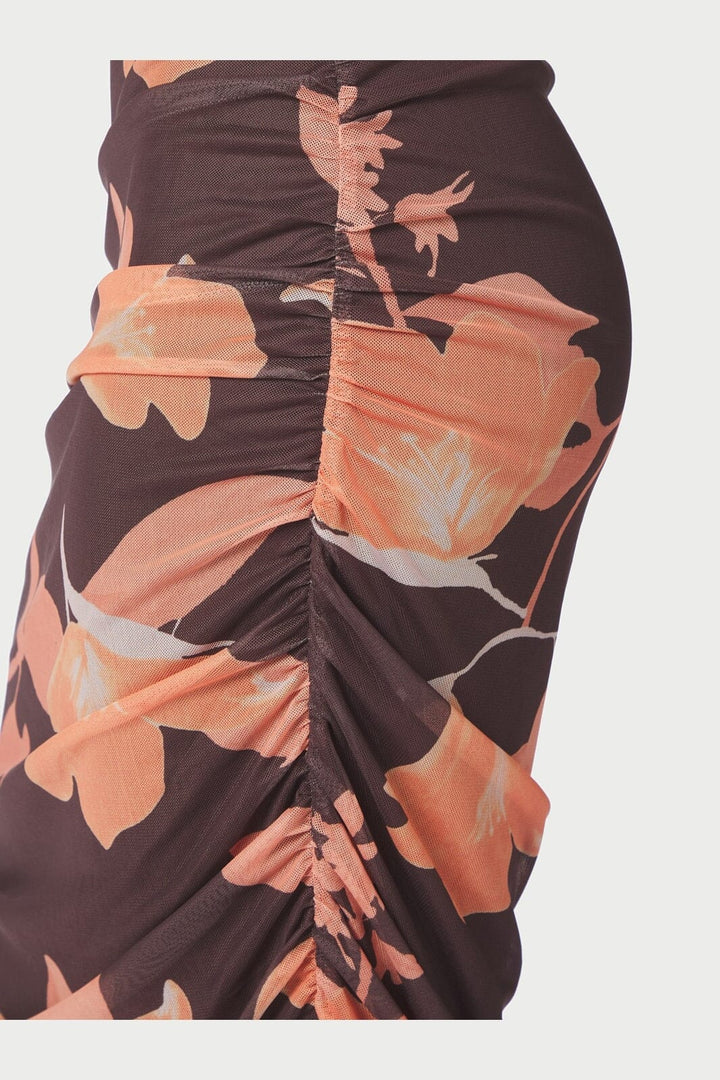 Neo Noir - Corilina Flower Mesh Dress 168542 - 210 - Brown