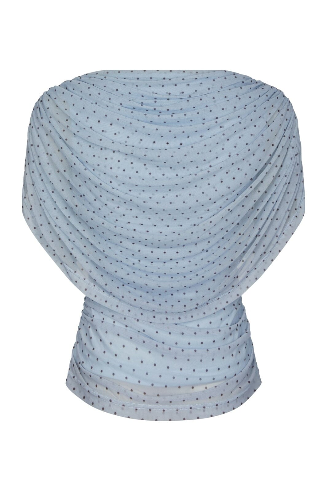 Neo Noir - Cottuna Dot Drapy Mesh Top 168988 - 145 - Light Blue
