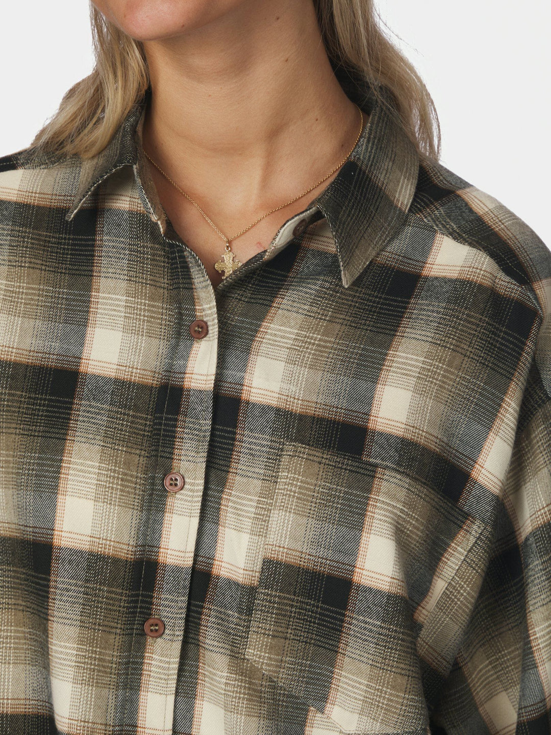 Neo Noir - Dalma Flannel Check Shirt 171678 - 151 - Army Skjorter 