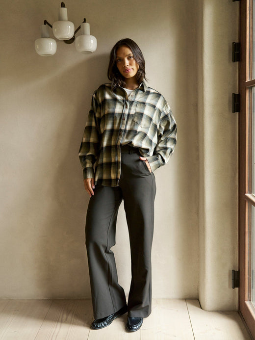 Neo Noir - Dalma Flannel Check Shirt 171678 - 151 - Army Skjorter 