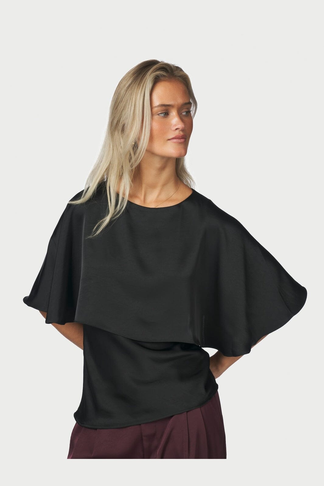 Neo Noir - Danira Heavy Sateen Top 171564 - 100 - Black
