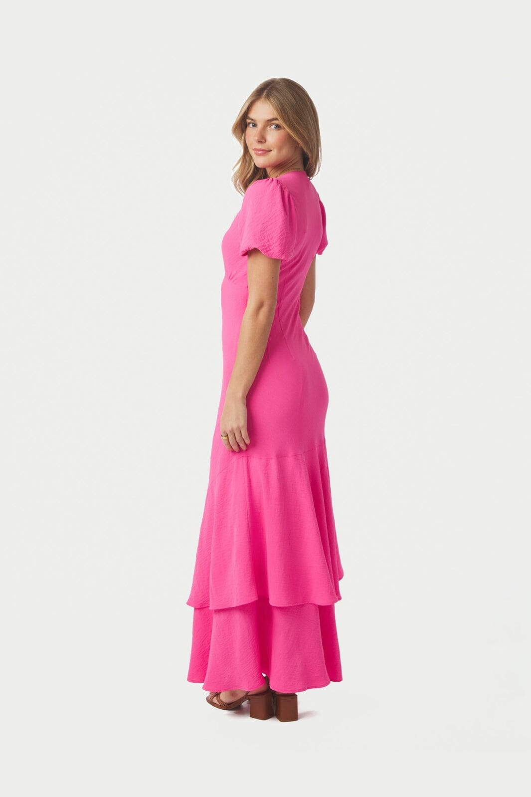 Neo Noir - Dariah Structure Solid Dress 168970 - 170 - Pink