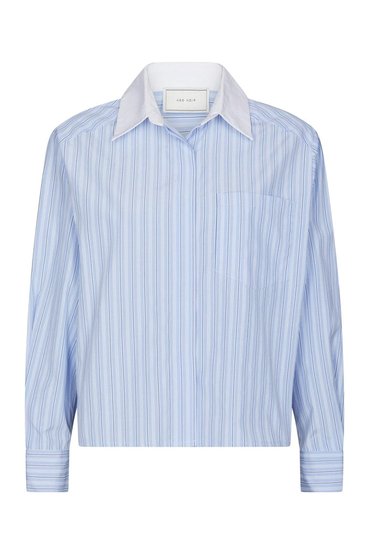 Neo Noir - Delfia Stripe Shirt 169224 - 665 - Light Blue Stripe