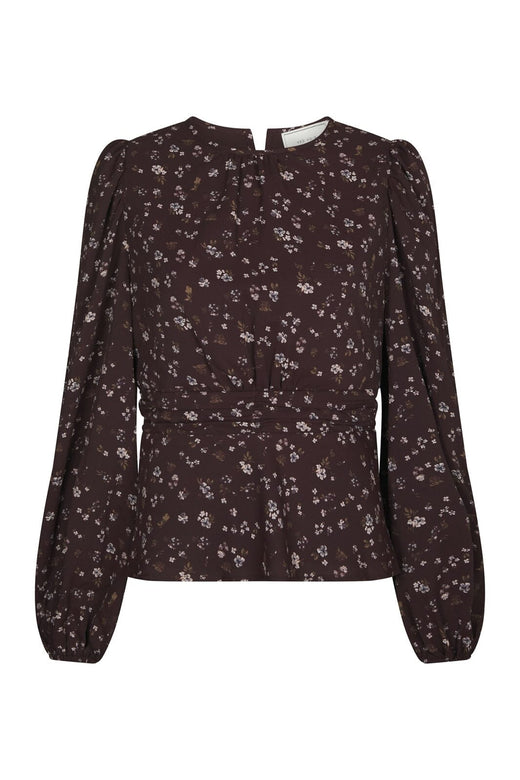 Neo Noir - Delphine Flowerbunch Blouse 170410 - 345 - Chocolate Plum