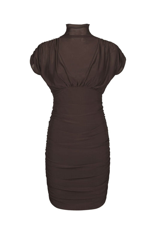 Neo Noir - Delyna Mesh Dress 171227 - 676 - Dark Brown