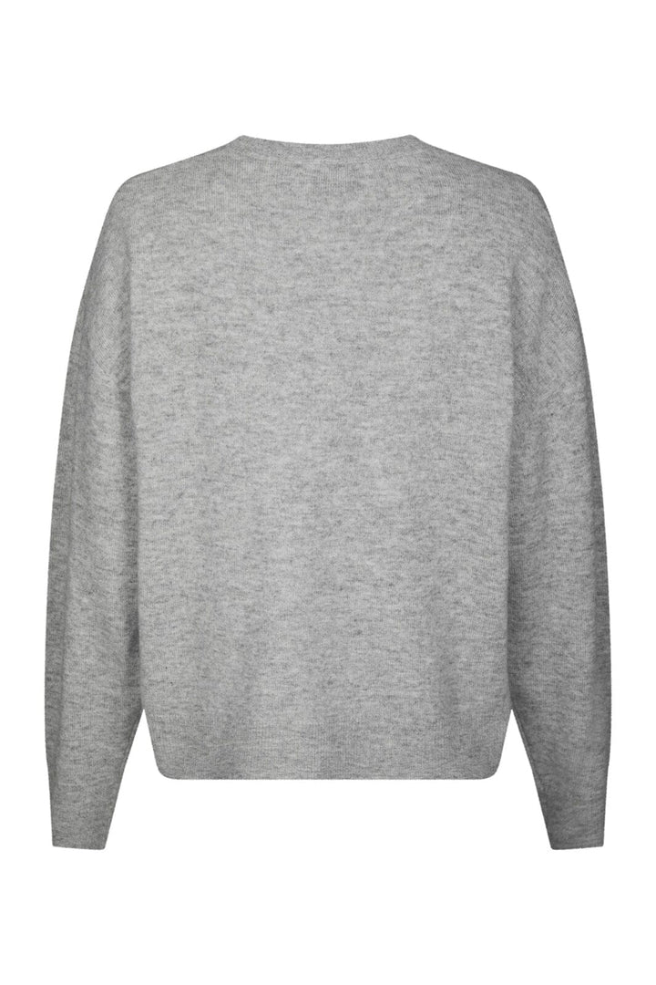Neo Noir - Detri Wool Knit Blouse 167774 - 133 - Grey Melange
