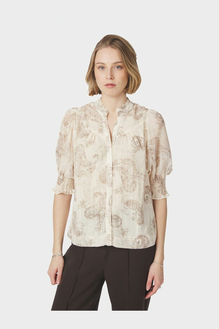 Neo Noir - Diana Faded Paisley Blouse 169967 - 213 - Sand