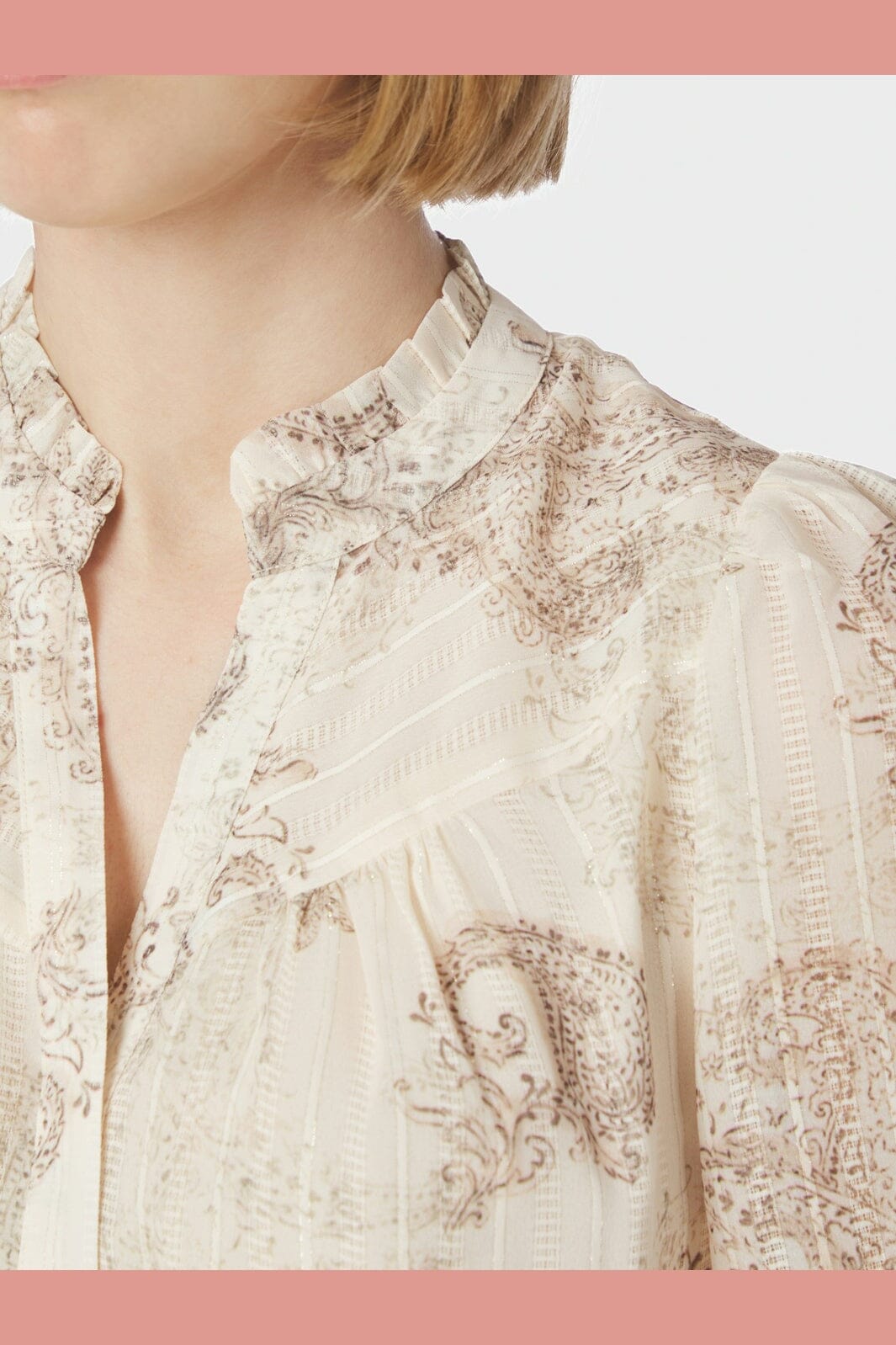 Neo Noir - Diana Faded Paisley Blouse 169967 - 213 - Sand