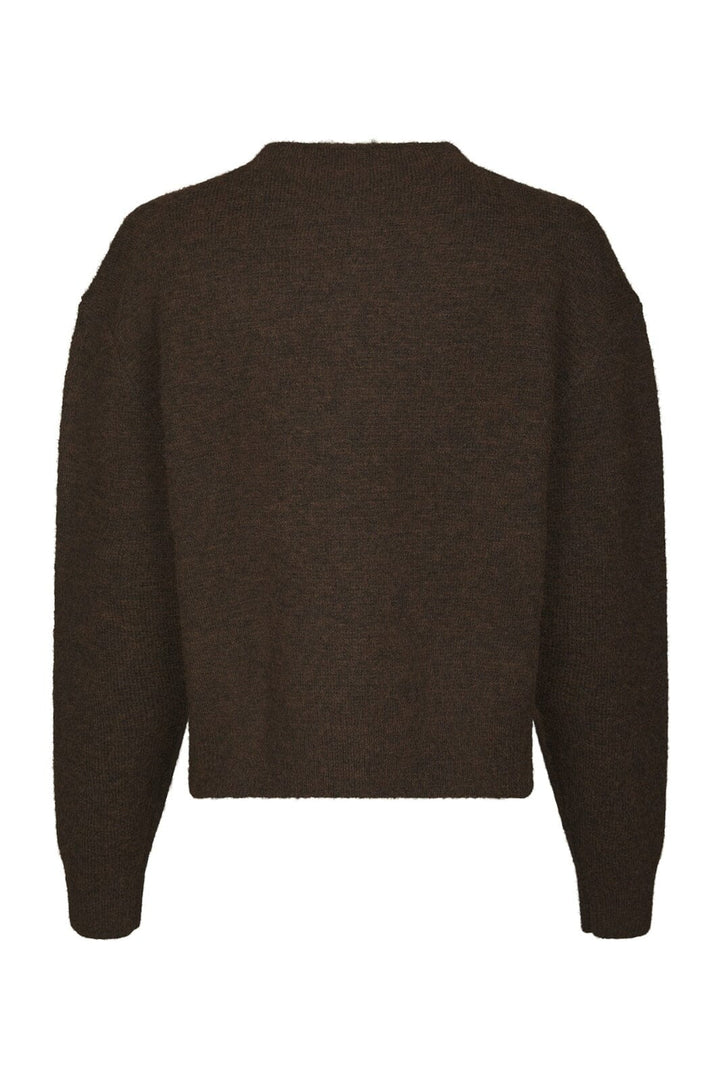 Neo Noir - Dione Fluffy Knit Cardigan 168537 - 205 - Brown Melange