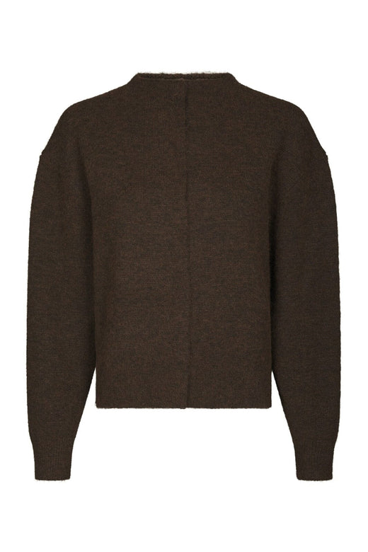 Neo Noir - Dione Fluffy Knit Cardigan 168537 - 205 - Brown Melange