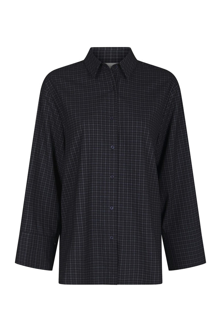 Neo Noir - Dita Check Shirt 170763 - 534 - Dark Blue