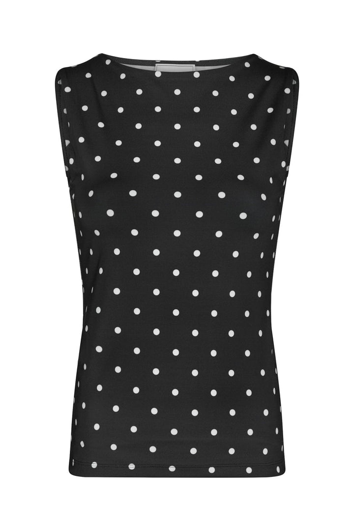 Neo Noir - Ditty Jersey Dot Top 167487 - 100 - Black