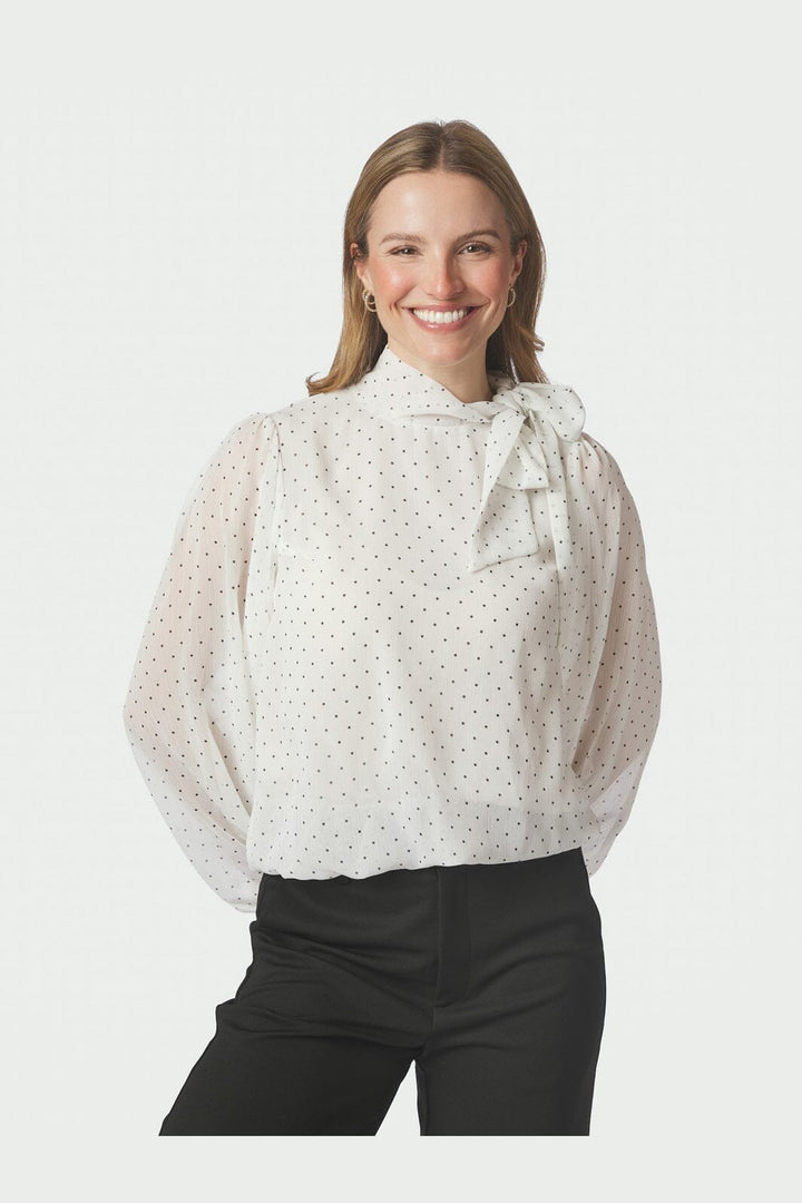 Neo Noir - Dorellie Dot Blouse 170169 - 121 - Off White