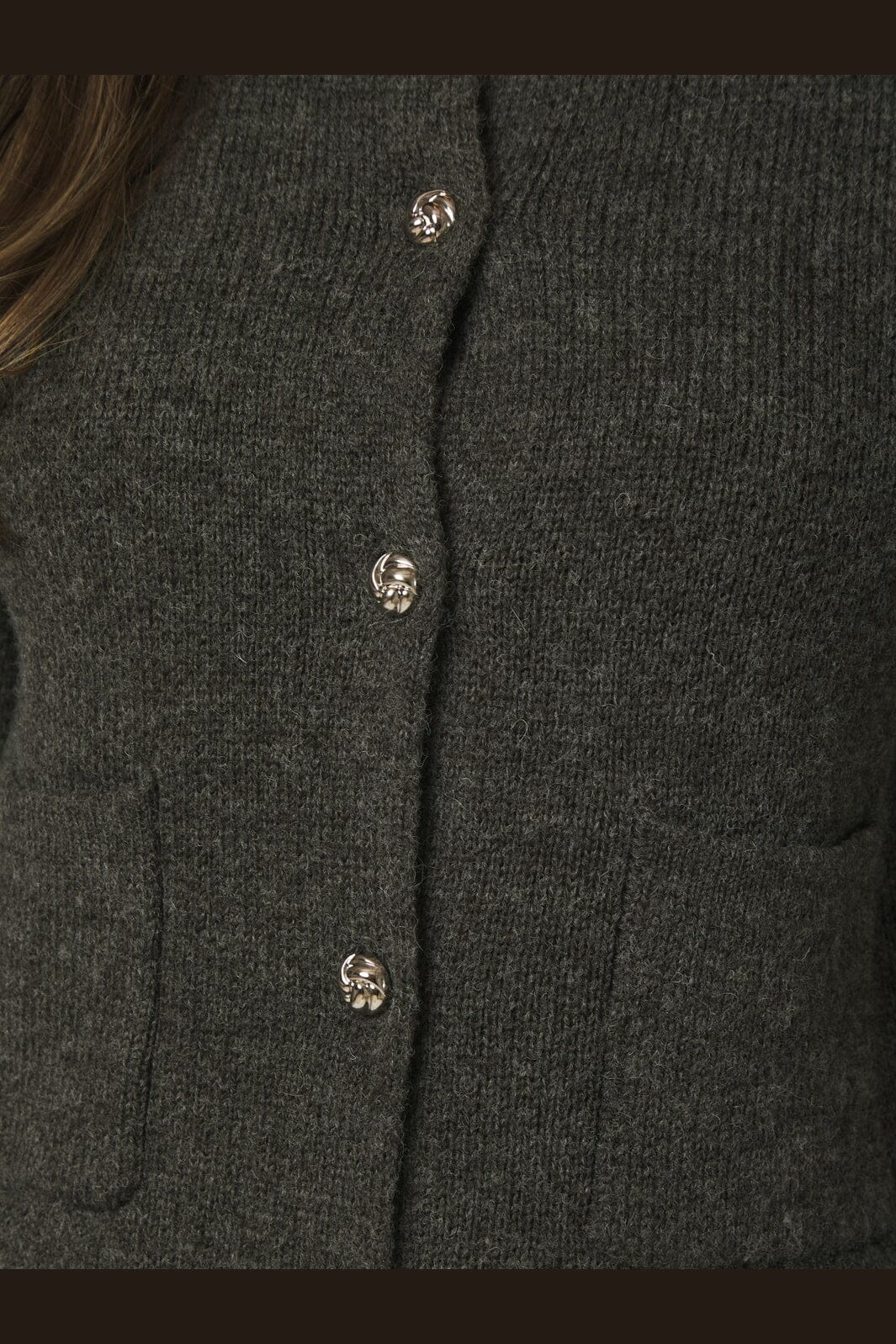 Neo Noir - Elbie Knit Cardigan 162966 - 132 - Antracit