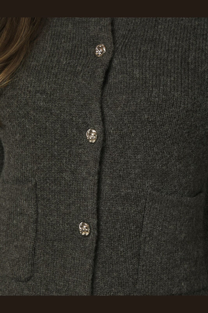 Neo Noir - Elbie Knit Cardigan 162966 - 132 - Antracit