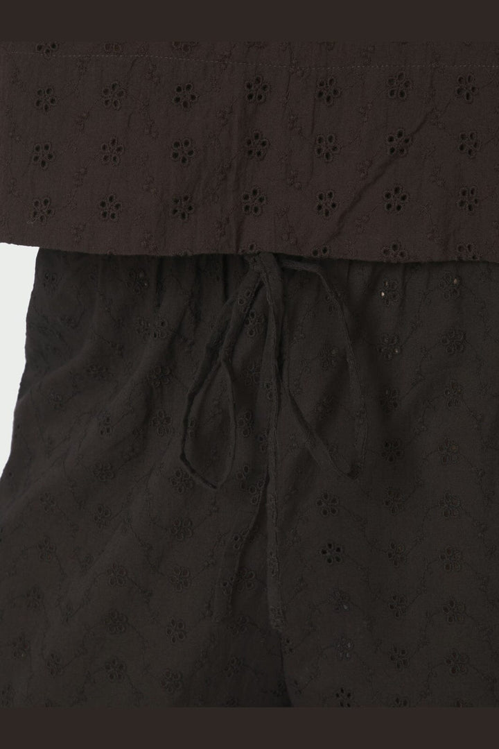 Neo Noir - Emmey Emb Pants 169504 - 676 - Dark Brown