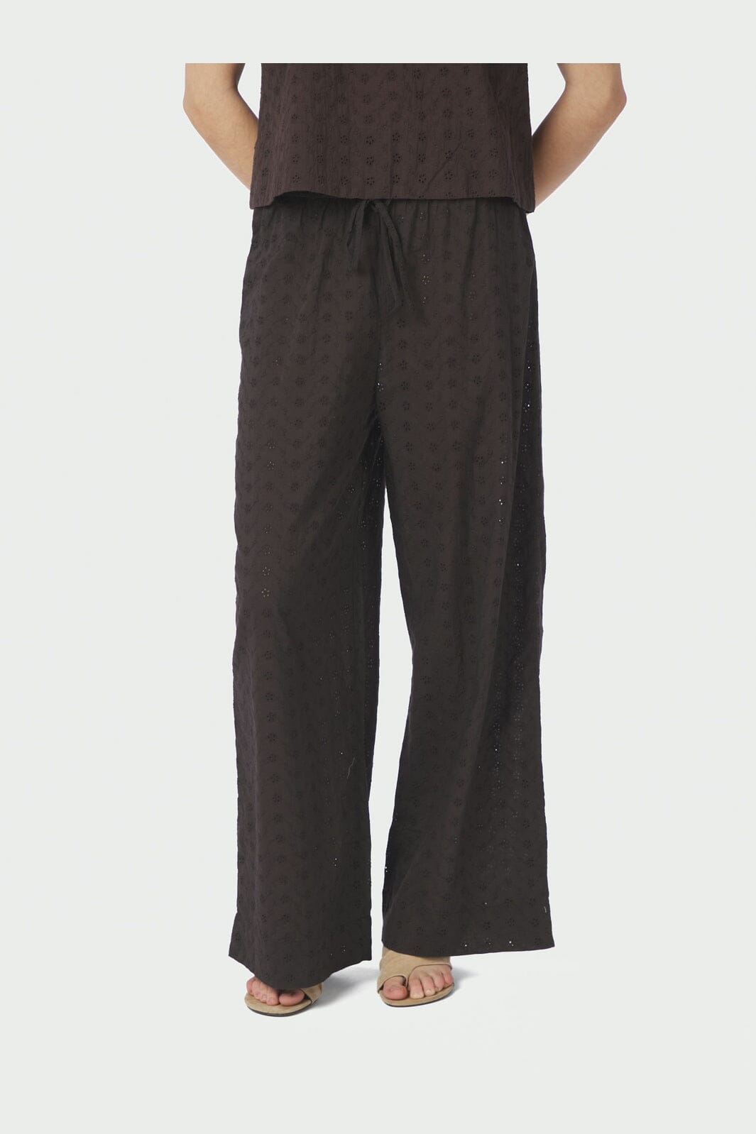Neo Noir - Emmey Emb Pants 169504 - 676 - Dark Brown