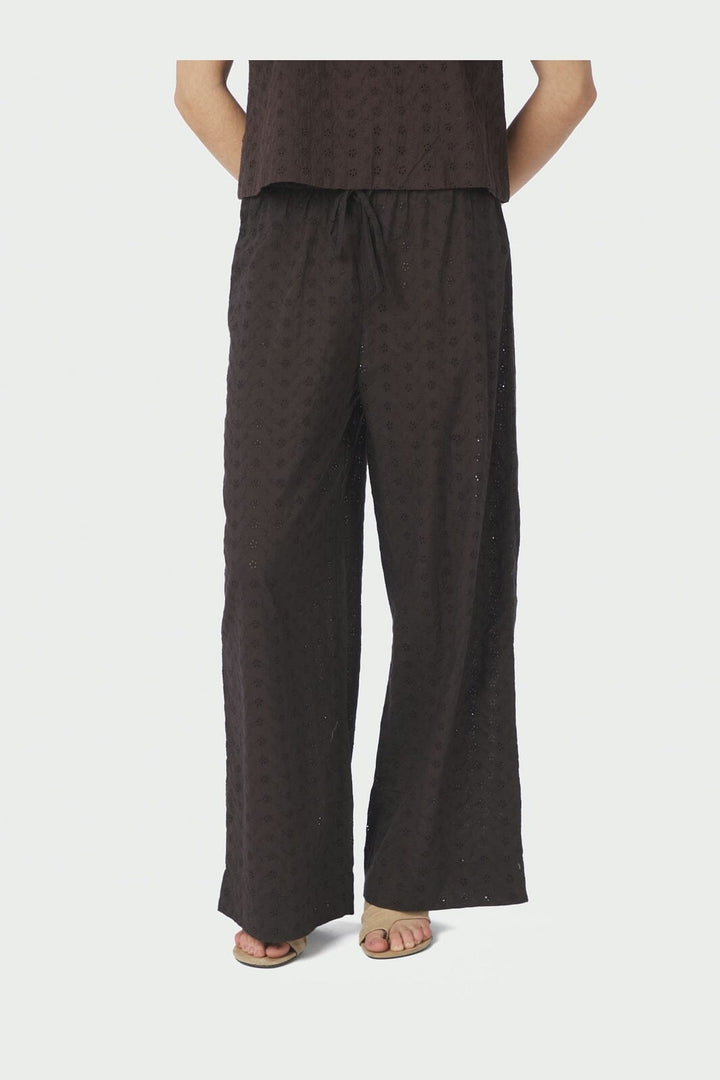 Neo Noir - Emmey Emb Pants 169504 - 676 - Dark Brown
