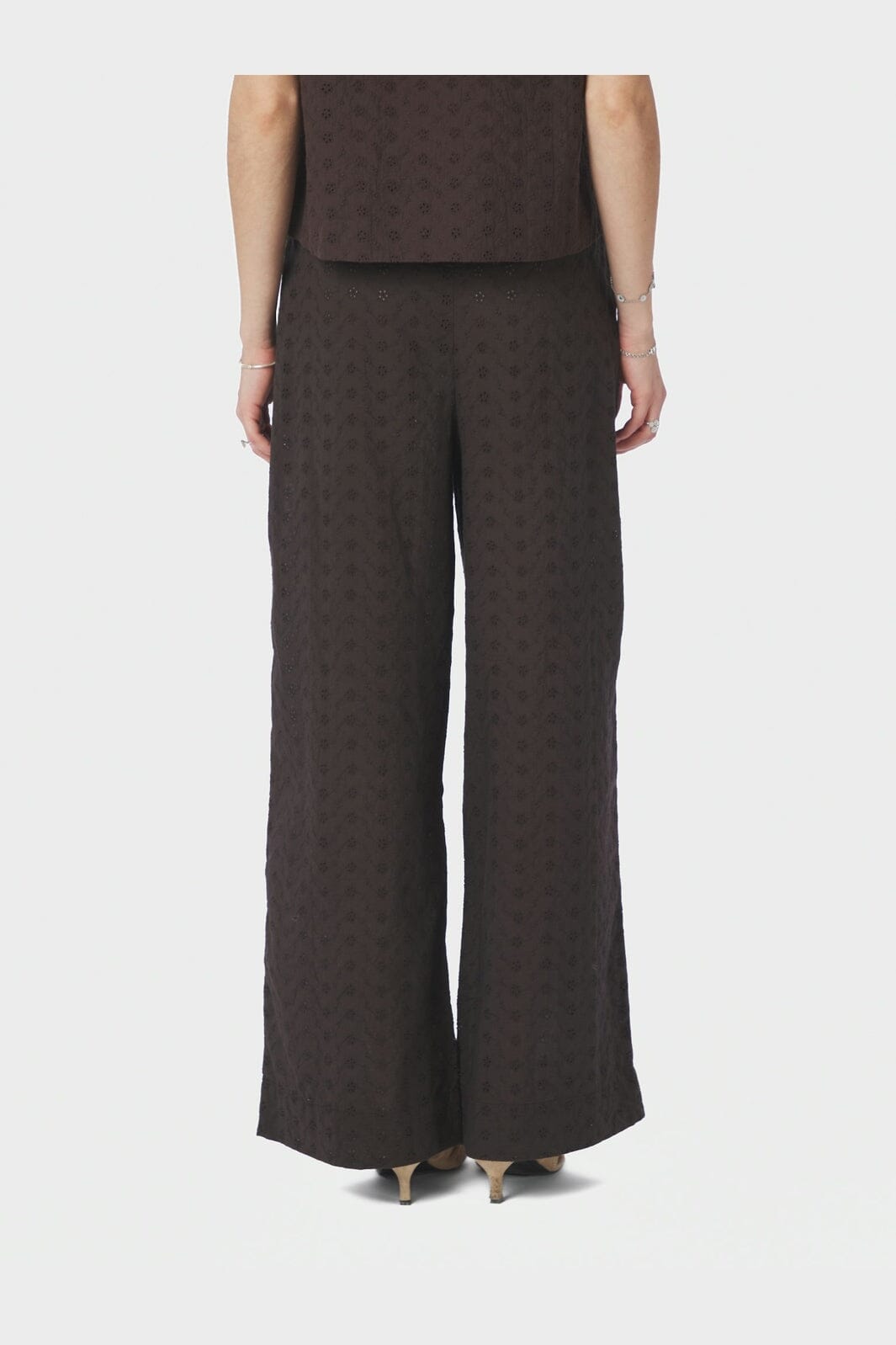Neo Noir - Emmey Emb Pants 169504 - 676 - Dark Brown