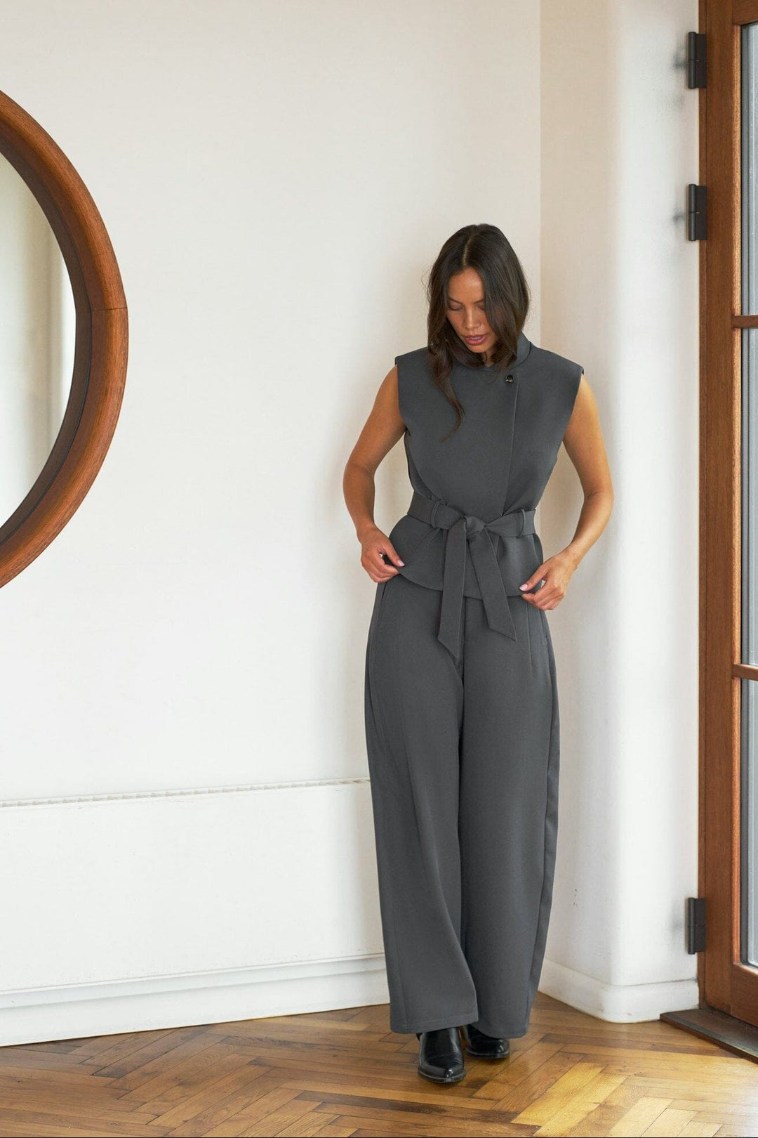 Neo Noir - Essiall Dobby Suit Pants 171097 - 133 - Grey Melange Bukser 